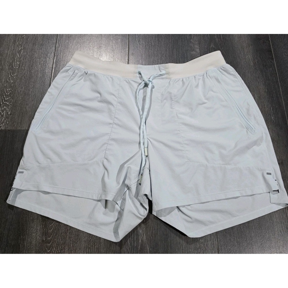 Lululemon License to Train Short Men XL Blue 5" Linerless Gym Running Reflective